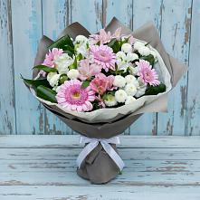 Букет цветов из:  Герберы, Альстромерии и Хризантемы #REPLACE_PRED# Чурапче