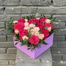Цветочная композиция из Розы в коробке #REPLACE_PRED# Чурапче