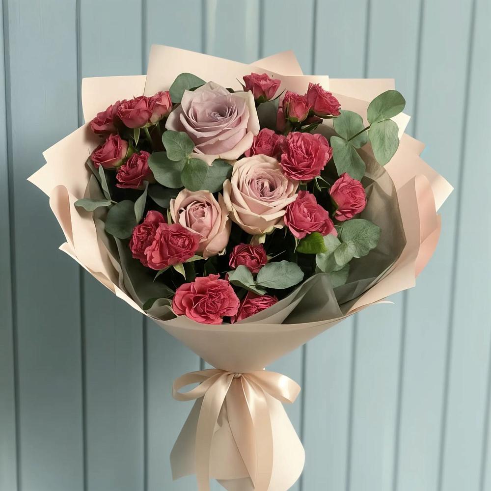 Букет цветов из: Гвоздики и Розы в Чурапче