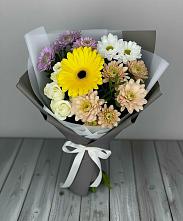 Букет цветов из:  Розы, Герберы и Хризантемы #REPLACE_PRED# Чурапче