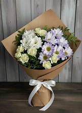 Букет цветов из:  Хризантемы и Розы в Чурапче