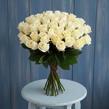 Букет 51 Белая роза Эдлесс Лав в Чурапче