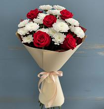 Букет цветов из:  Розы и Хризантемы в Чурапче