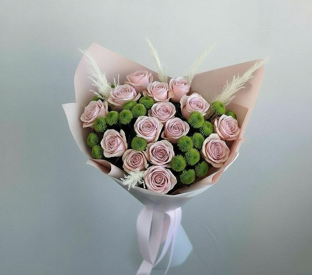 Букет цветов из: Розы и Хризантемы в Чурапче