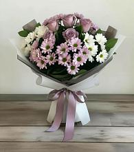 Букет цветов из:  Хризантемы и Розы в Чурапче