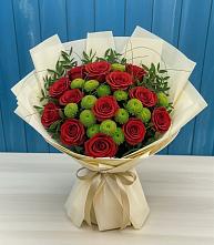 Букет цветов из:  Розы и Хризантемы в Чурапче