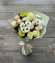 Букет цветов из:  Альстромерии, Розы и Хризантемы в Чурапче