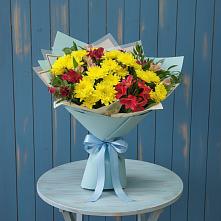 Букет цветов из:  Альстромерии и Хризантемы в Чурапче